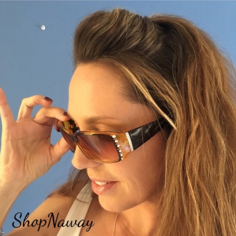 🆕 Gold Crystal Accented Sunglasses